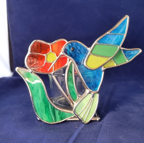 Hummingbird Stainglass Tealight Holder All Occasion/Holiday/Kids/Spring/Summer - Picture 12 of 14